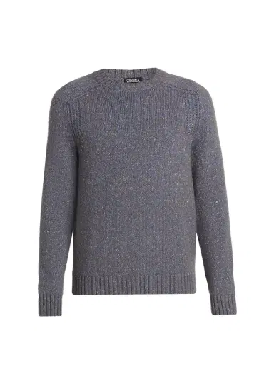 Zegna Men's Cashmere and Wool Melange Crewneck Sweater | Thumbnail 1
