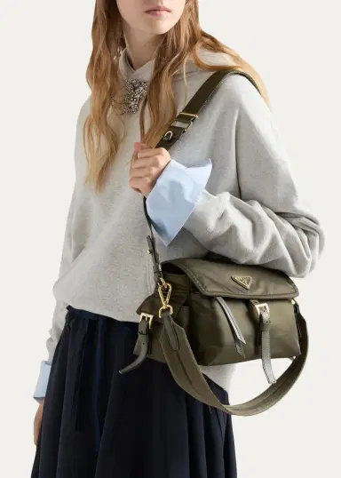 Prada Explore Medium Re-Nylon Shoulder Bag | Thumbnail 2
