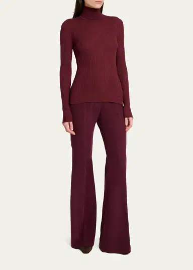 Gabriela Hearst Rhein Cashmere-Silk Corduroy Flare Pants | Thumbnail 2