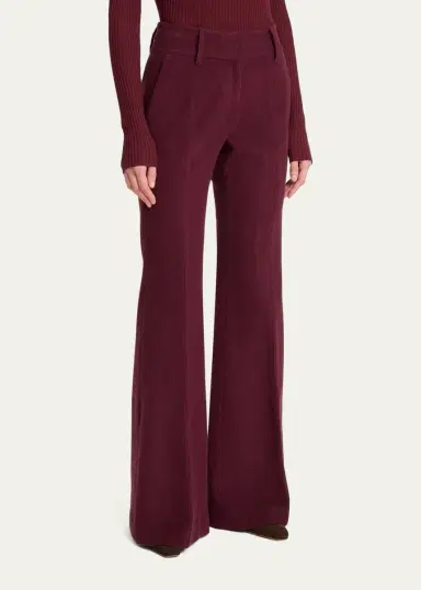Gabriela Hearst Rhein Cashmere-Silk Corduroy Flare Pants | Thumbnail 4