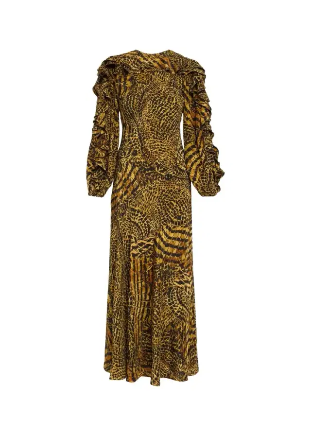 Ulla Johnson Sabrina Long-Sleeve Silk Maxi Dress