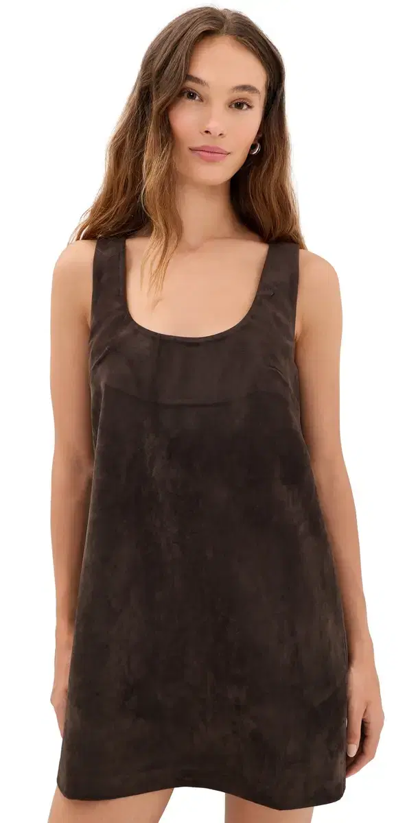 Joe's Jeans The coop Faux Suede Mini Dress Dark Chocolate