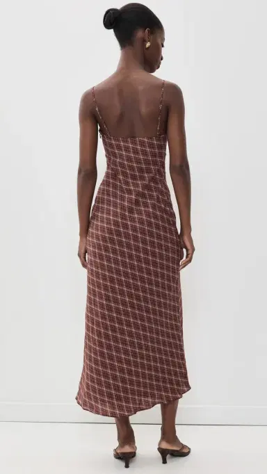 ASTR The Label Carin Dress Wine Plaid | Thumbnail 3 ASTR The Label Carin Dress Wine Plaid | Thumbnail 3