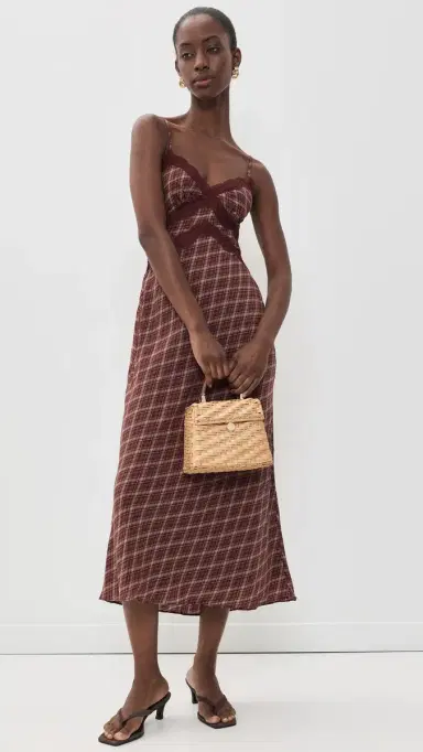 ASTR The Label Carin Dress Wine Plaid | Thumbnail 5 ASTR The Label Carin Dress Wine Plaid | Thumbnail 5