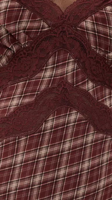 ASTR The Label Carin Dress Wine Plaid | Thumbnail 6 ASTR The Label Carin Dress Wine Plaid | Thumbnail 6