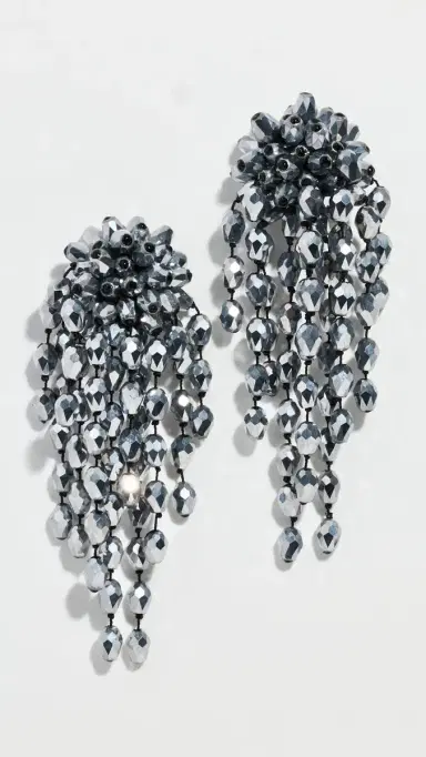 Isabel Marant Clip On Earrings Anthracite/Silver One Size | Thumbnail 2 Isabel Marant Clip On Earrings Anthracite/Silver One Size | Thumbnail 2