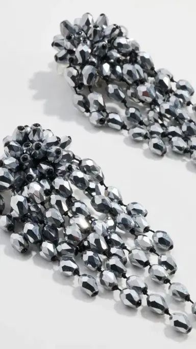 Isabel Marant Clip On Earrings Anthracite/Silver One Size | Thumbnail 4 Isabel Marant Clip On Earrings Anthracite/Silver One Size | Thumbnail 4