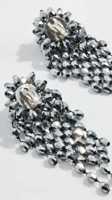 Isabel Marant Clip On Earrings Anthracite/Silver One Size | Thumbnail 6 Isabel Marant Clip On Earrings Anthracite/Silver One Size | Thumbnail 6