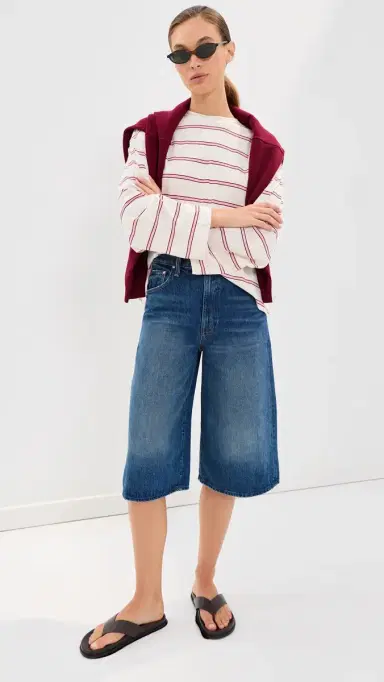 State & Lake Bobbi Stripe Tee Cream/Pink S | Thumbnail 5