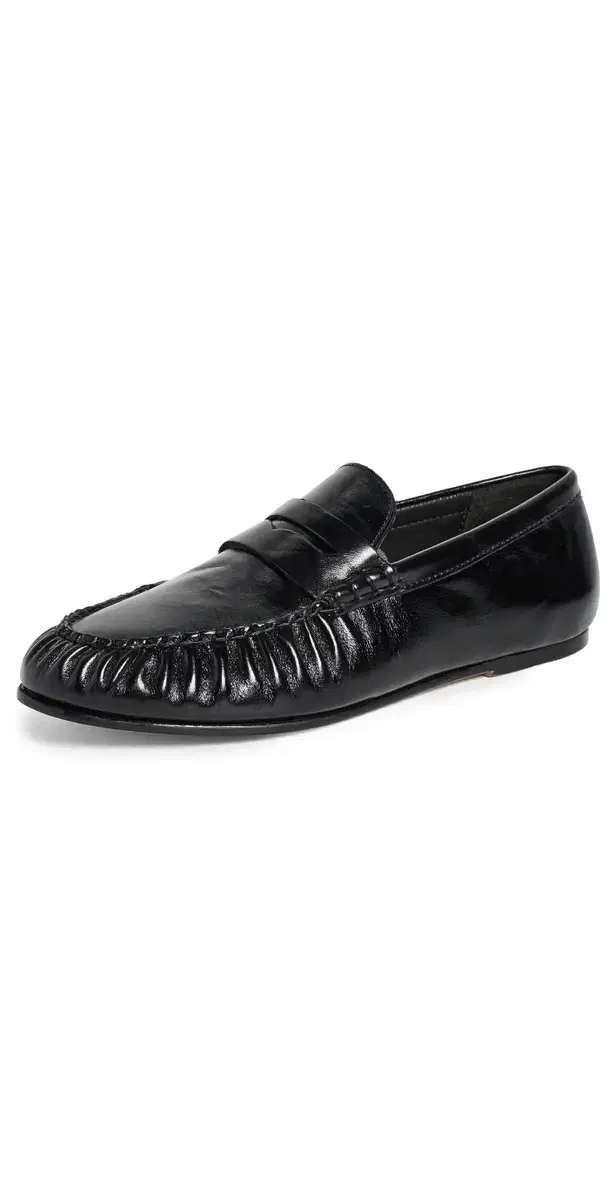 FRĒDA SALVADOR Sydney Flats Black Crinkle Calf