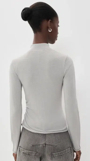 Helmut Lang Button Sweater Light Grey | Thumbnail 3