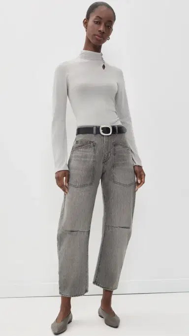 Helmut Lang Button Sweater Light Grey | Thumbnail 5