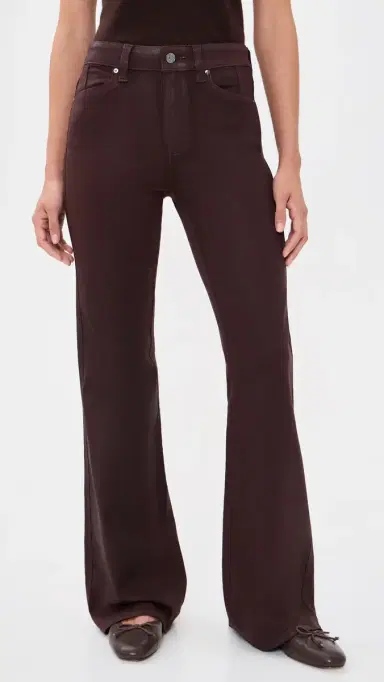 PAIGE Coated Sofia Flared Jeans Wild Mulberry Luxe Coating | Thumbnail 2 PAIGE Coated Sofia Flared Jeans Wild Mulberry Luxe Coating | Thumbnail 2