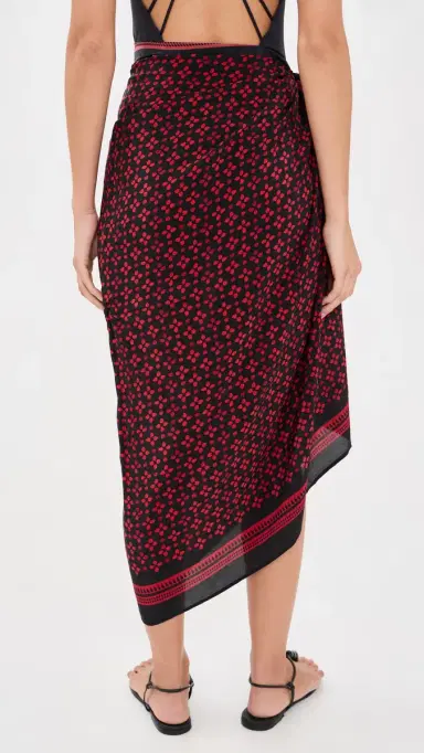 CHAN LUU Silk Printed Sarong Sapphire One Size | Thumbnail 3