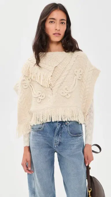 ISABEL MARANT ÉTOILE Kacie Top Ecru One Size | Thumbnail 2