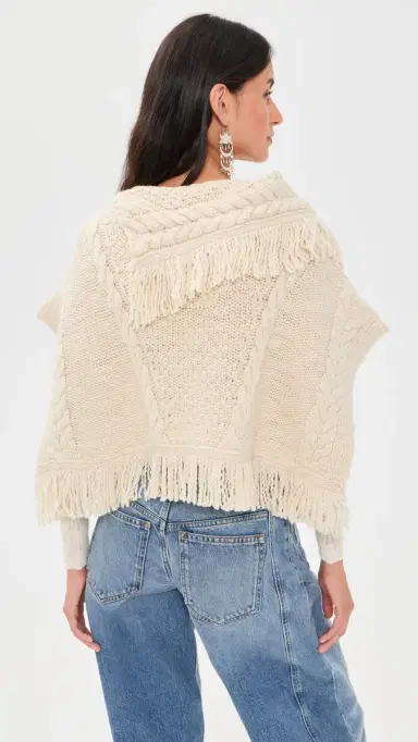 ISABEL MARANT ÉTOILE Kacie Top Ecru One Size | Thumbnail 3