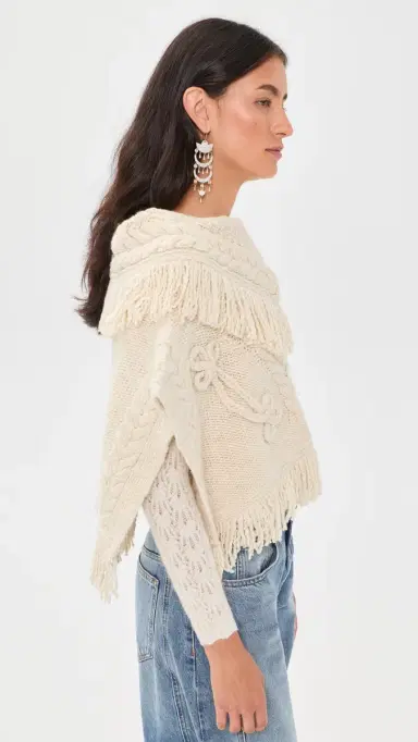 ISABEL MARANT ÉTOILE Kacie Top Ecru One Size | Thumbnail 4