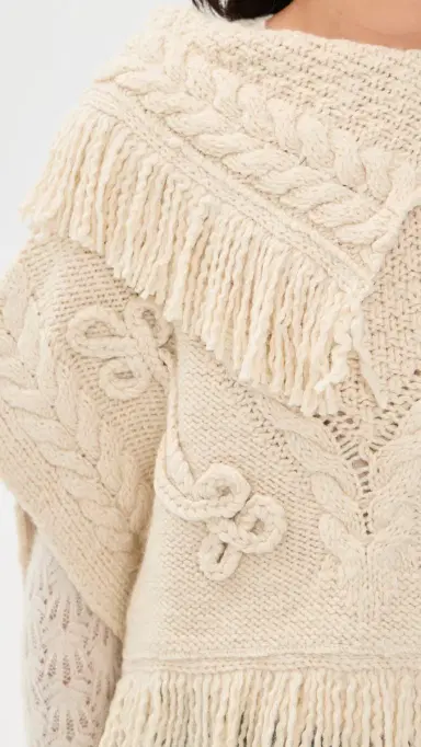ISABEL MARANT ÉTOILE Kacie Top Ecru One Size | Thumbnail 6