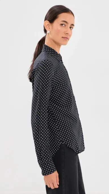 Nili Lotan Gaia lim Button Down Shirt Polka Dot | Thumbnail 4 Nili Lotan Gaia lim Button Down Shirt Polka Dot | Thumbnail 4