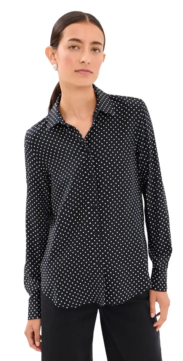 Nili Lotan Gaia lim Button Down Shirt Polka Dot