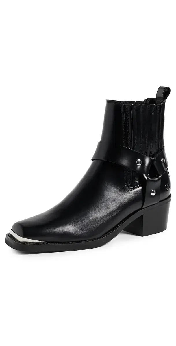 ANINE BING Mid Biker Boots Black