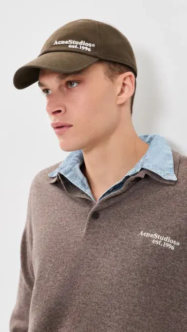 Acne Studios Cuddy Waxed Cotton Canvas Cap Brown One Size | Thumbnail 4