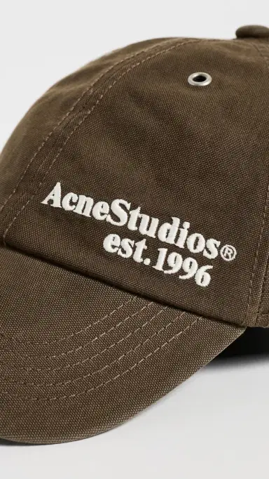 Acne Studios Cuddy Waxed Cotton Canvas Cap Brown One Size | Thumbnail 6