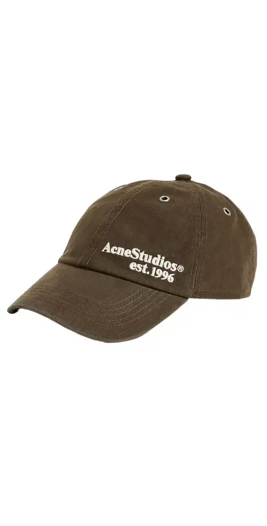 Acne Studios Cuddy Waxed Cotton Canvas Cap Brown One Size