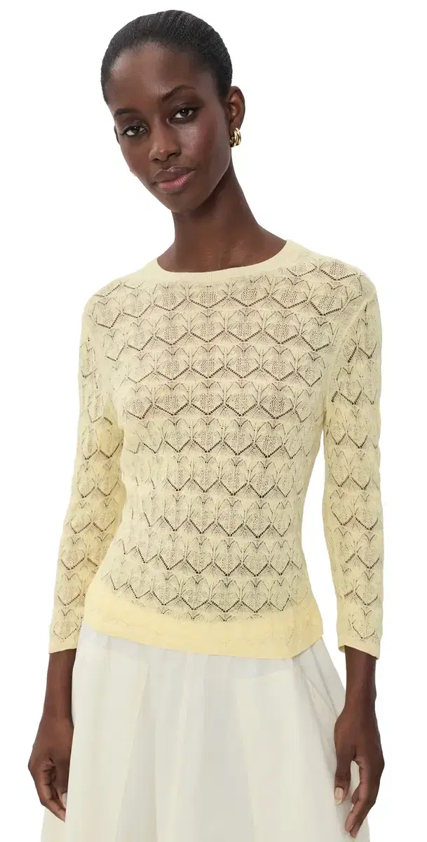Vince Fine Lace Crew Neck Sweater