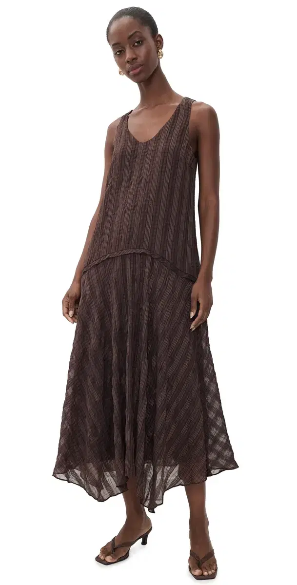 ASTR the Label Halo Dress Brown Plaid
