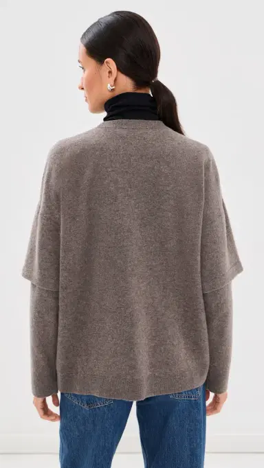 DARKPARK Troy Knit Double Sleeve Sweater Brown | Thumbnail 3 DARKPARK Troy Knit Double Sleeve Sweater Brown | Thumbnail 3