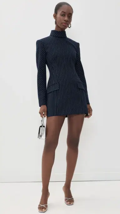 Aknvas Toni Pinstripe Dress Navy / White | Thumbnail 5 Aknvas Toni Pinstripe Dress Navy / White | Thumbnail 5