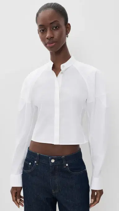 Helmut Lang addle Button Down Shirt White | Thumbnail 2