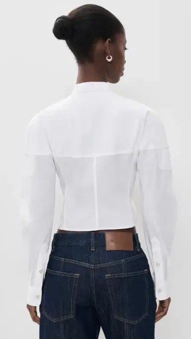 Helmut Lang addle Button Down Shirt White | Thumbnail 3