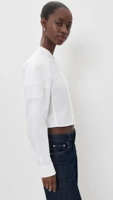 Helmut Lang addle Button Down Shirt White | Thumbnail 4
