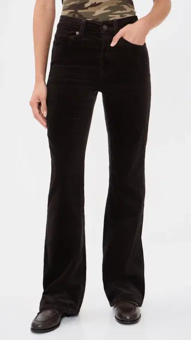 Good American Good Classic Bootcut Corduroy Pants Espresso | Thumbnail 2 Good American Good Classic Bootcut Corduroy Pants Espresso | Thumbnail 2
