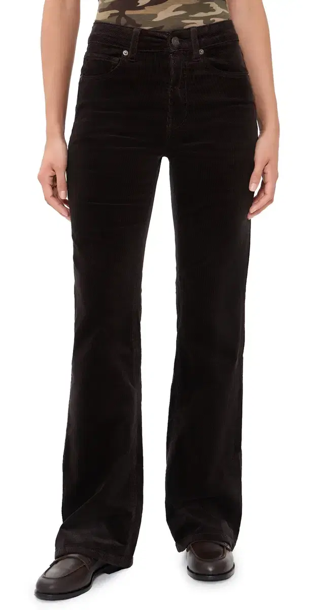 Good American Good Classic Bootcut Corduroy Pants Espresso