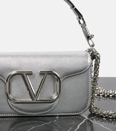 Valentino Garavani Locò Small metallic leather shoulder bag | Thumbnail 5 Valentino Garavani Locò Small metallic leather shoulder bag | Thumbnail 5