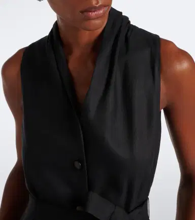 Max Mara Belted linen and silk midi dress | Thumbnail 5 Max Mara Belted linen and silk midi dress | Thumbnail 5