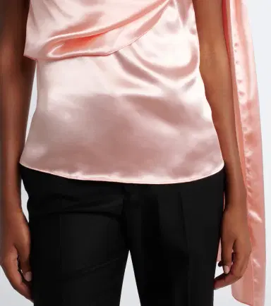Mugler Draped satin top | Thumbnail 3