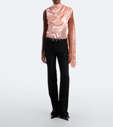 Mugler Draped satin top | Thumbnail 4