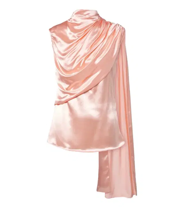 Mugler Draped satin top