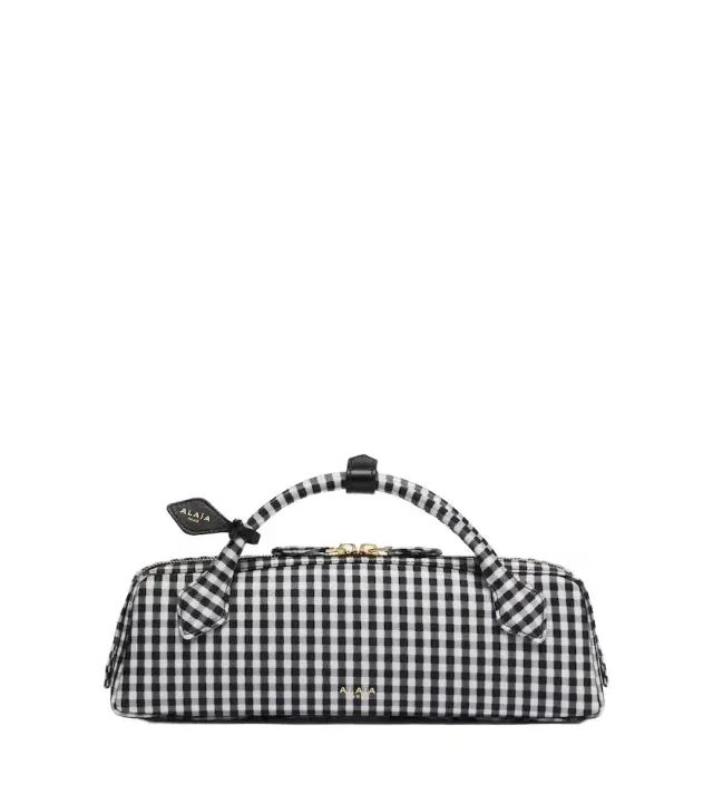 Alaia Alaïa Le Teckel gingham top-handle bag