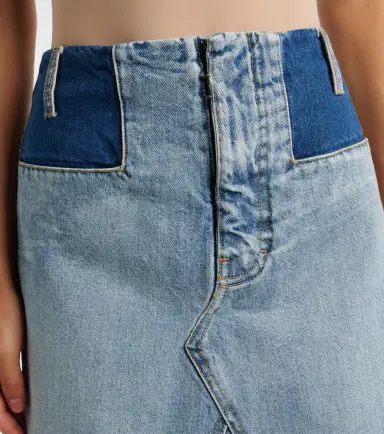 Maison Margiela Paneled denim maxi skirt | Thumbnail 2