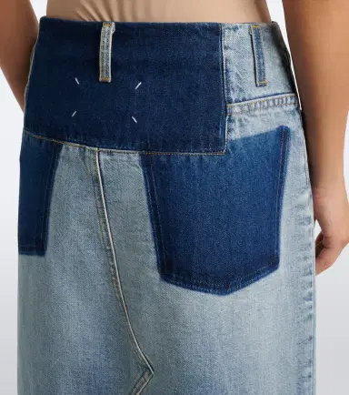 Maison Margiela Paneled denim maxi skirt | Thumbnail 3