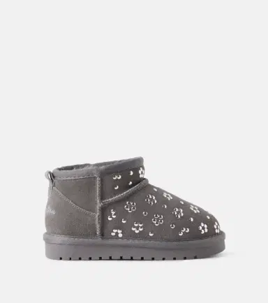 Monnalisa Studded suede ankle boots | Thumbnail 2