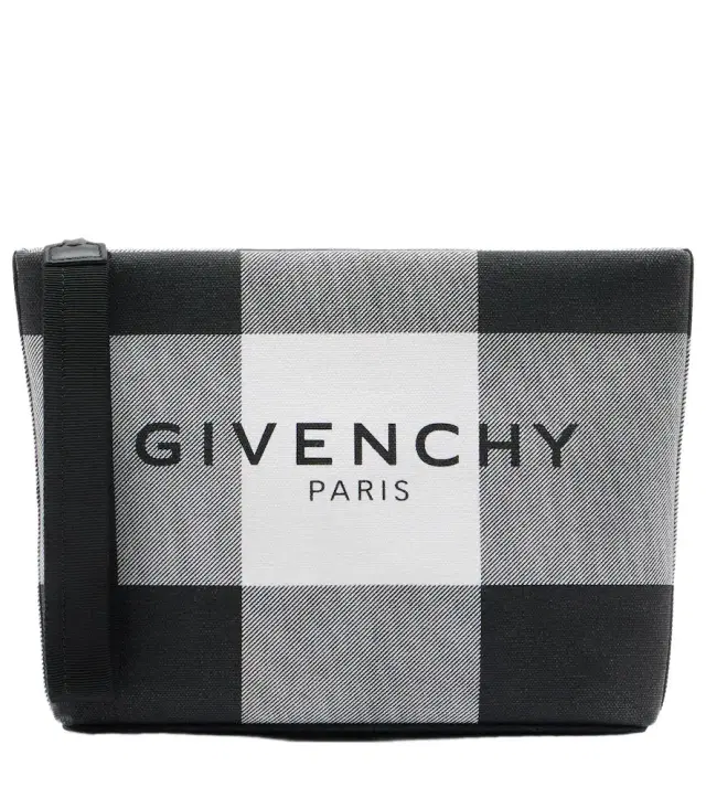 Givenchy Logo checked pouch