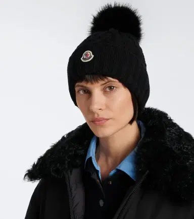 Moncler Logo wool and cashmere beanie | Thumbnail 4
