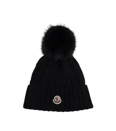 Moncler Logo wool and cashmere beanie | Thumbnail 1