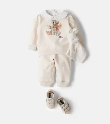 POLO RALPH LAUREN KIDS Baby cotton sweatshirt and sweatpants set | Thumbnail 5